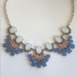 Pastels and Gold statement necklace
